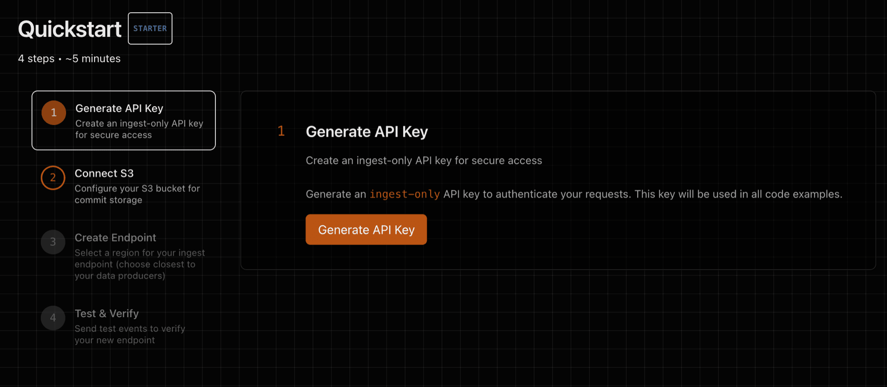 Create an API key.